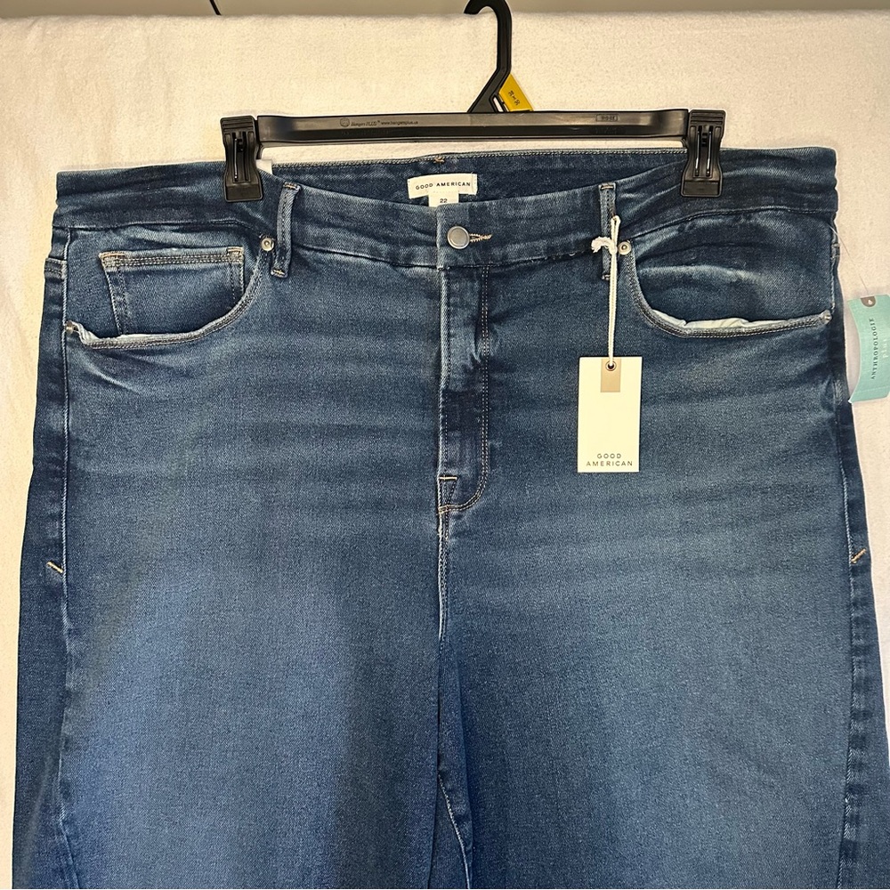 Good American Women's Palazzo Jeans Cropped Anthropology NWT NEW Plus Size 22W - Picture 4 of 16